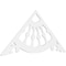 Ekena Millwork Pitch Wagon Wheel Architectural Grade PVC Gable Pediment, 72"W x 33"H x 1"P (11/12) GPP072X033X100WAG - alternate 1